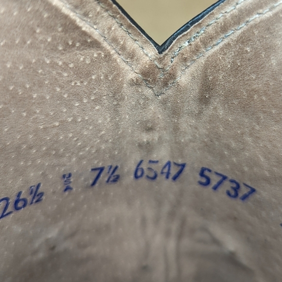 El General Boots women's Sz 7.5B Black Python vamp, blue pigskin shaft with rhin - Picture 13 of 14